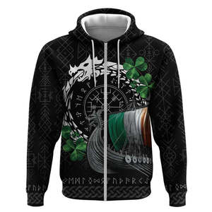 Ireland Western Fire Dragon Motif Game of Thrones Full Print Totem giacca con Zip felpa da uomo con cappuccio essenziale per i ragazzi - Product Image 3