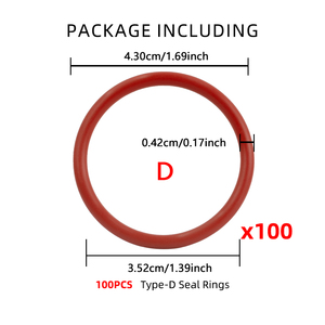 100 PIÈCES/PACK 43.6*35.2*4.2MM Anneau d'étanchéité compatible avec les machines à café Jura/<span class=keywords><strong>Delonghi</strong></span>/Breville/Senson/<span class=keywords><strong>Nespresso</strong></span> - Product Image 2