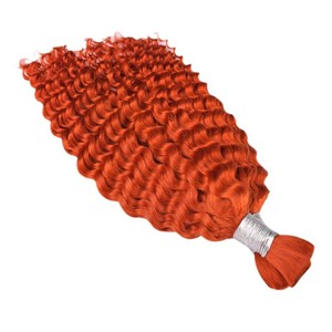 Cabello Humano al Por Mayor <span class=keywords><strong>de</strong></span> Alta Calidad, Color Naranja, Ondulado Profundo, <span class=keywords><strong>Extensiones</strong></span> <span class=keywords><strong>de</strong></span> Cabello Humano Color Jengibre - Product Image 2