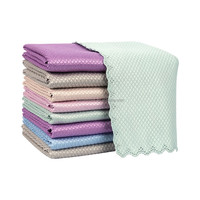 Chiffon en microfibre pour lavage de voiture, épaissi, absorbant l'eau, serviette de nettoyage qui n'abîme pas facilement le verre ni les miroirs ni les tasses