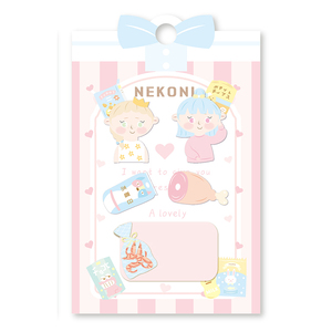 Bloc-notes mignon Nekoni, bloc-notes autocollants Kawaii pour filles, bloc-notes pour notes mémo - Product Image 3