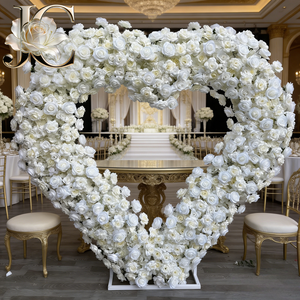 Arreglo Floral de Lujo JC <span class=keywords><strong>para</strong></span> Arco de Boda, Fondo 'Cásate Conmigo', Cuadrado Blanco de Seda Ecológica, Soporte de Rosas <span class=keywords><strong>para</strong></span> Propuesta de Matrimonio - Product Image 1