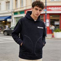 Sweat à capuche unisexe en coton tricoté imperméable 100 % coton, saison automne/printemps, avec logo personnalisé, fabricant ODM/OEM