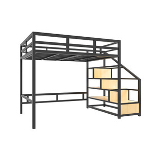 Laikaitisque — <span class=keywords><strong>lit</strong></span> superposé en métal, personnalisé, <span class=keywords><strong>rangement</strong></span> multifonction, pour salon <span class=keywords><strong>et</strong></span> chambre à coucher, pour la maison - Product Image 4