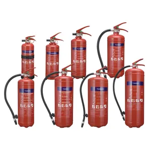 Extintor de incêndio químico em pó seco BS EN3 Classe A B C E 1/2/3/4/6/9/12KG personalizado ABC com alça de alumínio e latão