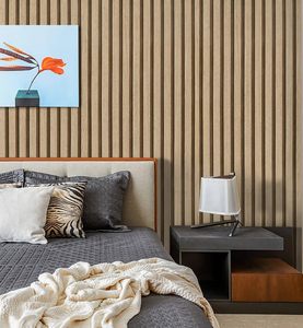 ORON 3d Stickers muraux amovibles et auto-adhésifs en bois Papier peint à lattes en bois pour la décoration de la chambre à coucher - Product Image 3