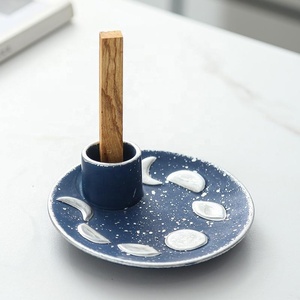 Encens et bougeoir pour brûler la sauge Palo Santo Holder Ash Catcher Tray for Smudge Meditation Yoga Porte-encens en céramique - Product Image 4