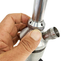 Kit Chicha France Style Pro X à Tuyau Unique avec Miroir, en Acier Inoxydable de Haute Qualité, Prêt à Expédier, Éclairage LED, Design Mini