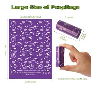 Pet Poop Waste Disposal Bag Biodegradable <b>Compostable</b> Degradable Dog Poop Poo Pop Bag Cornstarch Poop Bag for Dog Custom Label - Product Image 3