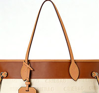 Sac à bandoulière de luxe en cuir PU avec monogramme, style designer, avec étiquette détachable, sac à main à poignée supérieure pour le travail, fabrication OEM ODM