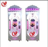 Poupée d'intérieur rose Date ciseaux à rail en aluminium prix Distributeur automatique de machines de jeu d'arcade