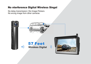 Último diseño 720P 2,4G Solar Powered Wireless IR Night Vision Car Rearview Camera con soporte para matrícula - Product Image 4