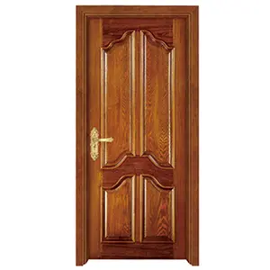 الفاخرة الحديثة الزخرفية أبواب خشبية سعر الداخلية عادي خشب متين الأبواب