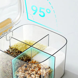 Quatre Grilles Ménage Cuisine Épice Sel Assaisonnement Boîte Distributeur De Stockage En Gros - Product Image 2