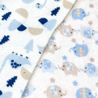 Tissu en flanelle 100 % polyester imprimé numériquement, extensible, respirant et doux pour filles, 180-350 g/m², vente en gros sur mesure