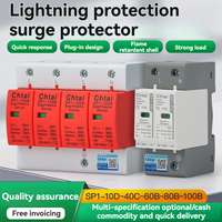 Protecteurs de surtension T2 3P/4P 1/2/3/4P 385V 20KA AC SPD pour dispositif de protection de système d'alimentation avec protection contre les surtensions 40KA Max