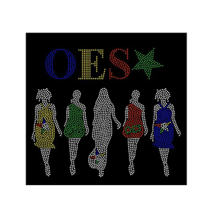 Vente en gros de sistas strass fer sur transfert fille conceptions de transfert strass personnalisé fer sur bling pour t-shirt - Product Image 3