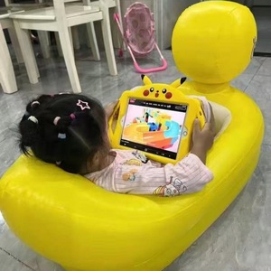 Inflable pequeño pato amarillo fila flotante cama engrosada PVC lavabo de agua de juguete para piscinas y natación para niños - Product Image 2