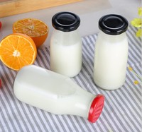Bouteille de boisson en plastique PET transparente jetable de 330 ml pour jus, thé au lait, thé froid