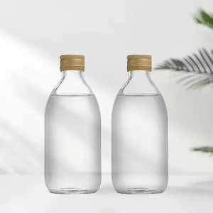 Vente en gros bouteille Sirop en verre transparent bouteille d'eau saline en verre ambré avec bouchons inviolables personnalisés - Product Image 3