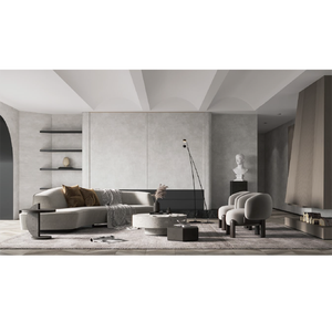 Revêtement mural <span class=keywords><strong>de</strong></span> qualité <span class=keywords><strong>Carmen</strong></span> artificielle en pierre frittée gris clair - Product Image 2