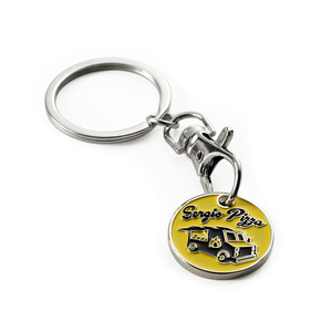 Caddie de supermarché, jeton, défi, pièce de monnaie, porte-clés, émail souple, métal, pièce de monnaie, porte-clés personnalisé - Product Image 2