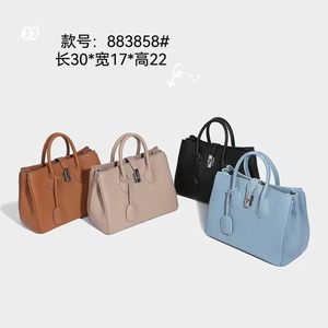 Tas Kantor Wanita Elegan 2025 Dengan Kunci, Tas Selempang Ukuran Besar Klasik Baru, Grosir Tas Tangan PU Tekstur Lychee Kecil - Product Image 6