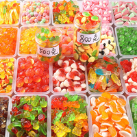OEM Groothandel Aanpassing Tweekleurige Hartvormige Gummy Candy Gemengde Zure en Zoete Kauwgomachtige Zachte Snoepjes