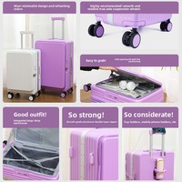 Valise 20 pouces, bagage à main avec grande capacité, taille 24 pouces, roues universelles silencieuses et serrure à combinaison