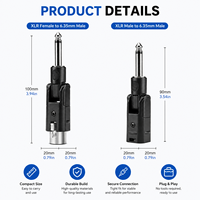 Adaptateur audio SONO M11 XLR vers TRS 6,35 mm (plastique) – Connecteur 3 broches mâle/femelle pour microphone et haut-parleur