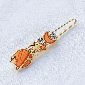 Snap clip ganchosde pelo broche de perlas barret estrella de metal o en forma de corazón de metal peluca de extensión de cabello - Product Image 5