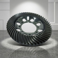 Engrenage conique forgé sur mesure en usine, à dents trempées, droit, avec gorge pour transmission de réducteur de machines