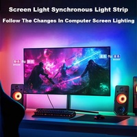 Tira de Luces LED RGBIC WS2812B, Retroiluminación USB para Monitor de PC con Sincronización de Pantalla, Modo Música, Cinta LED Direccionable para Decoración de Salas de Juego