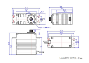 60kg chuyên nghiệp lập trình không thấm nước <span class=keywords><strong>RC</strong></span> servo, mô-men xoắn cao coreless động cơ, 8.4V tốc độ cao điều khiển kỹ thuật số cho <span class=keywords><strong>RC</strong></span> xe máy bay - Product Image 3