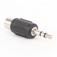Adaptador de audio estéreo macho a RCA hembra de 3,5mm niquelado