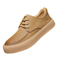 Nouvelle tendance, baskets de course pour hommes, style coréen, automne/printemps, cuir véritable, respirant, semelle intérieure en EVA, semelle épaisse, design antidérapant