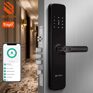 Cerradura Inteligente para Puerta de Aluminio Be-Tech con Huella Dactilar, Tarjeta RFID y <span class=keywords><strong>Contraseña</strong></span>, Desbloqueo por Wi-Fi, Control por Aplicación Tuya - Product Image 1