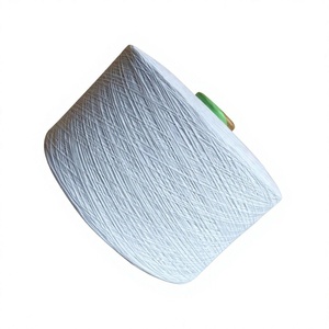 เส้นด้ายถุงมือ CVC สีขาวเวียดนามแบบปลายเปิด (80% ฝ้ายดิบ 20% โพลีเอสเตอร์) รีไซเคิล ใช้งานง่าย เบอร์ 5.5/1 8/1 10/1 เส้นด้ายผสม TC - Product Image 2