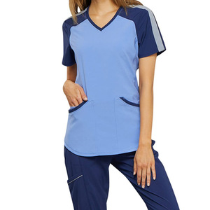 Uniformes Médicos de Enfermería de Talla Grande, Ecológicos, de Color Contrastante, con Spandex/Poliéster, Marca Privada - Product Image 3