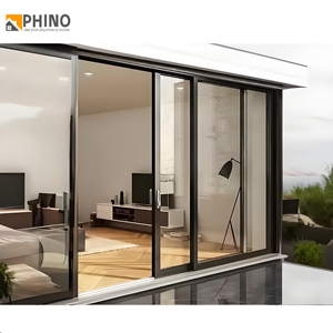 Hiện đại Heavy-Duty tự động đôi nhiệt phá vỡ kính trượt Patio cửa quá khổ cho sân phòng khách phòng ngủ nội thất - Product Image 1