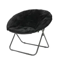 Güneş ışığı özelleştirilmiş rahat iç mekan mobilyası yastıklı rahat katlanır ay yuvarlak daire kamp sandalyesi