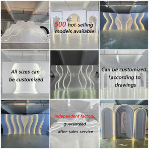 لوحة خلفية ليد أكريليك رومانسية ليدا لتزيين قاعة فندق الزفاف - Product Image 5