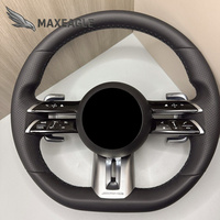 Volant en cuir et fibre de carbone pour modèles Benz C63 A45 E43 S63 G63 G55 W205 W223 W213 W292 W207 W222 W219 AMG GT