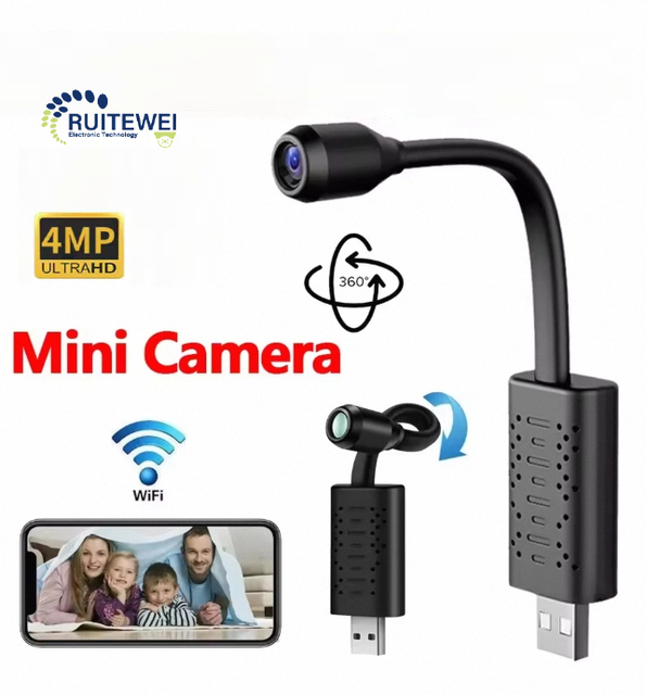 Mini WiFi Surveillance 2.4G WiFi Night Vision Motion Detection Home Safety Monitoring Wide-angle Detection IP Camera
