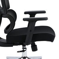 Chaise de bureau ergonomique professionnelle en maille avec appui-tête réglable, dossier haut, pivotante, pour le bureau à domicile
