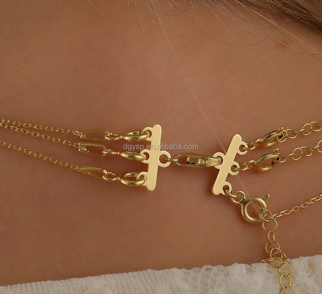 Fermoirs Collier Et Bracelet Zimoer – Lot De 2 En Acier Inoxydable Doré (3 Trous + 2 Trous) – Séparateur élégant Pour Bijoux - 11