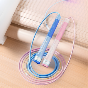 Cuerda para saltar Shashi Speed, longitud ajustable de 2,8 m para niños, material de PVC con alambre de acero con rodamientos de silicona - Product Image 1