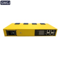 Gelongtu Smart PDU 19 pouces pour armoire, montage horizontal en rack, 4 prises, 110-415V 200A, programmation Python, SNMP