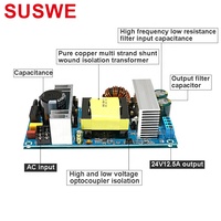 Module d'alimentation à découpage SUSWE AC-DC 24V 12.5A, module haute puissance, carte nue