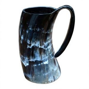 Handcrafted High Quality Eco-Friendly Buffalo Horn Beer <b>Mug</b> Handle Classic Design <b>Large</b> Capacity Drinkware Home Dining Office - Product Image 4